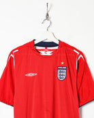 Red Umbro 2004/06 England Away Shirt - Large