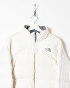 White The North Face Women's Nupste 700 Puffer Jacket - Medium 