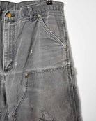 Grey Carhartt Distressed Double Knee Carpenter Jeans - W34 L32