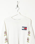 White Tommy Jeans Long Sleeved T-Shirt - Medium