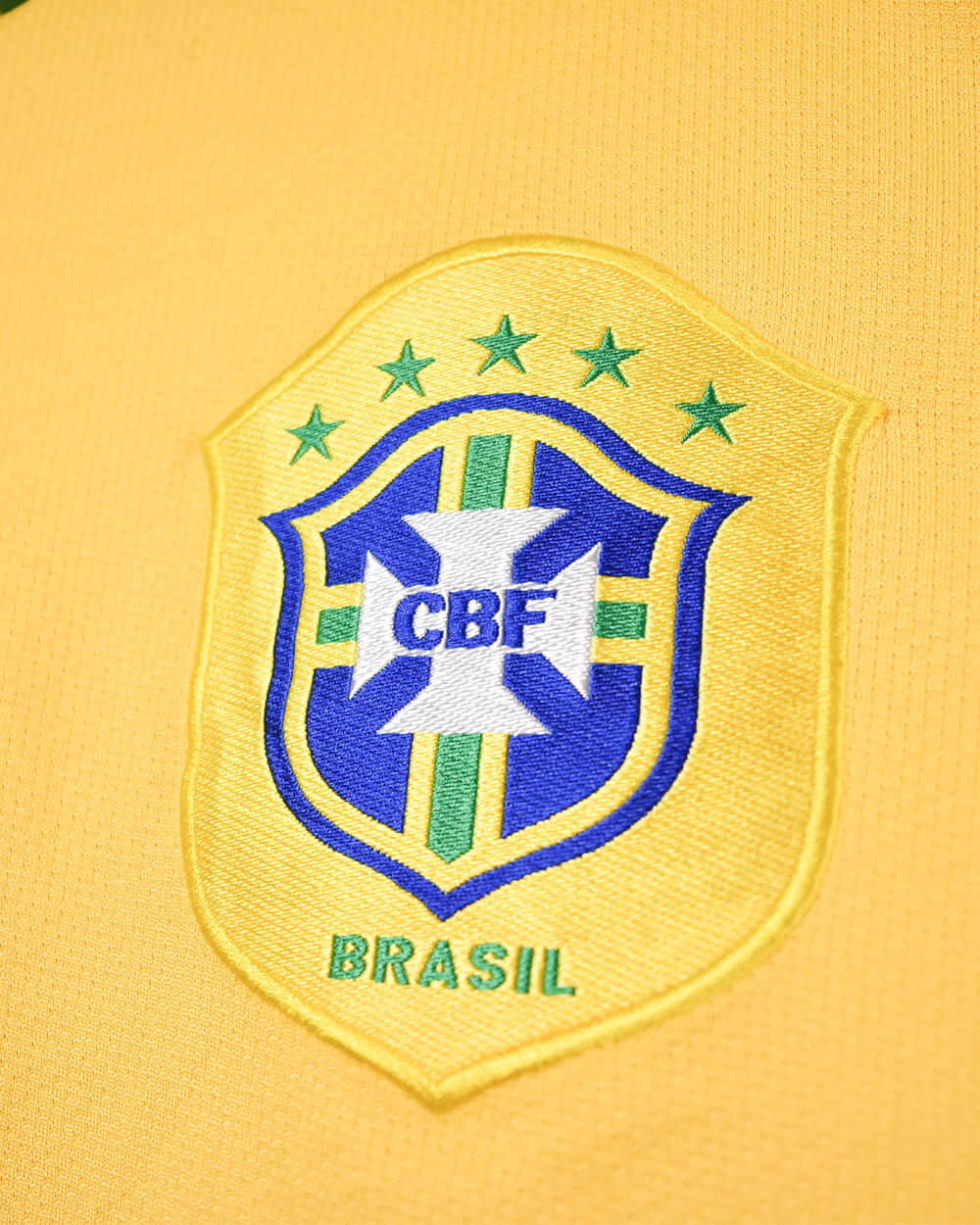Yellow Nike Brazil 2006/08 Ronaldinho Football Shirt - Large