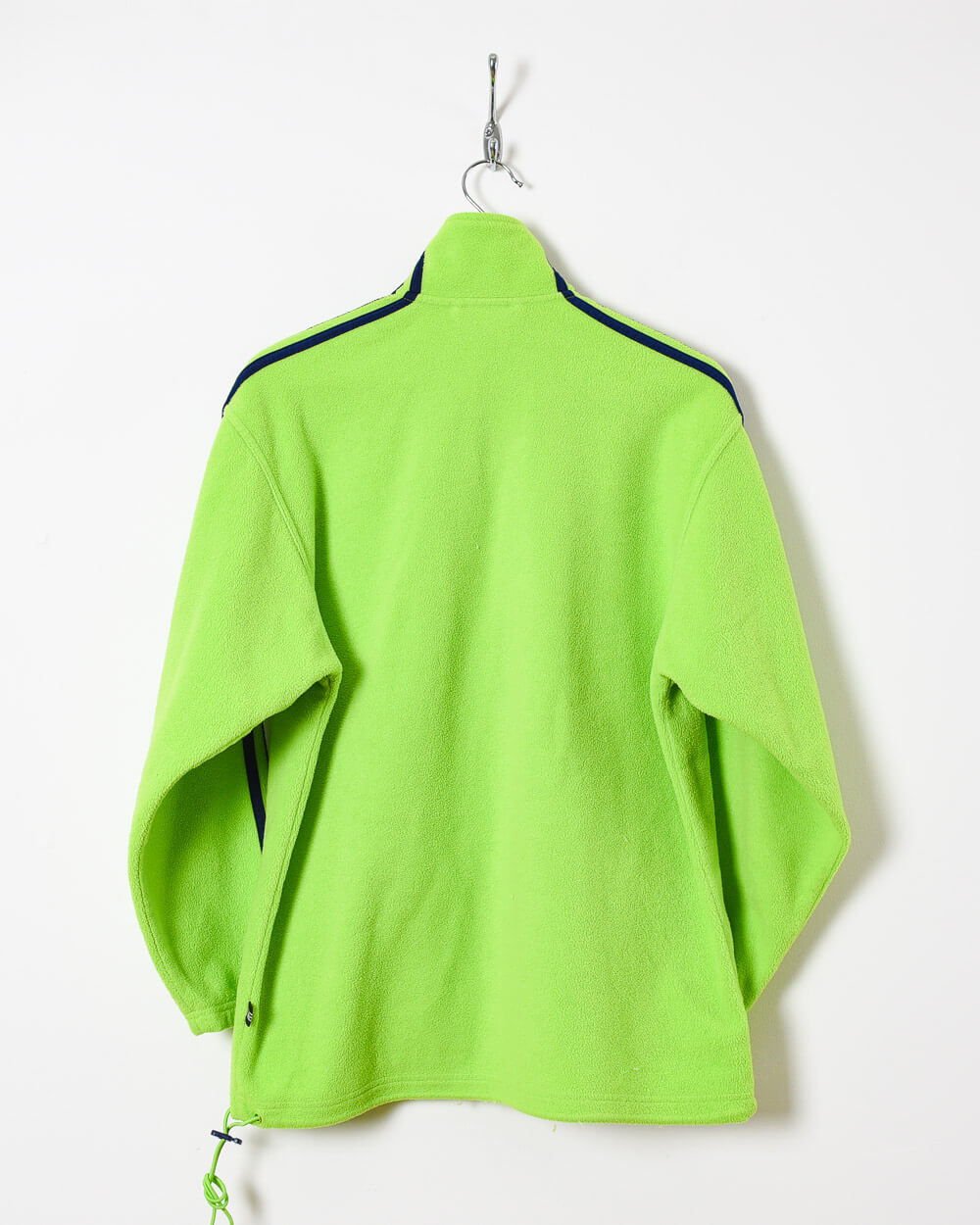 Vintage 90s Polyester Plain Green Adidas Zip-Through Fleece