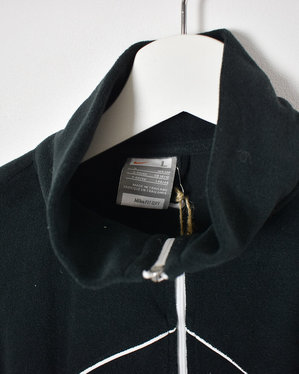 Nike Women's Velour Zip-Through Sweatshirt - Large - Domno Vintage 90s, 80s, 00s Retro and Vintage Clothing 