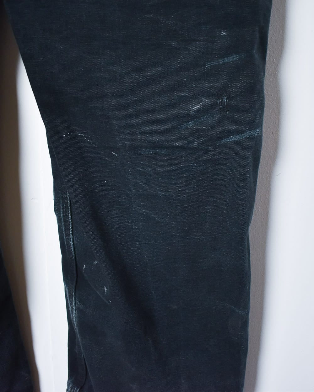 Black Carhartt Distressed Double Knee Carpenter Jeans - W38 L32