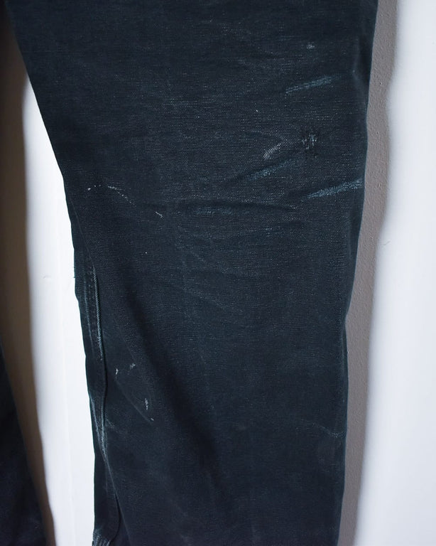 Black Carhartt Distressed Double Knee Carpenter Jeans - W38 L32