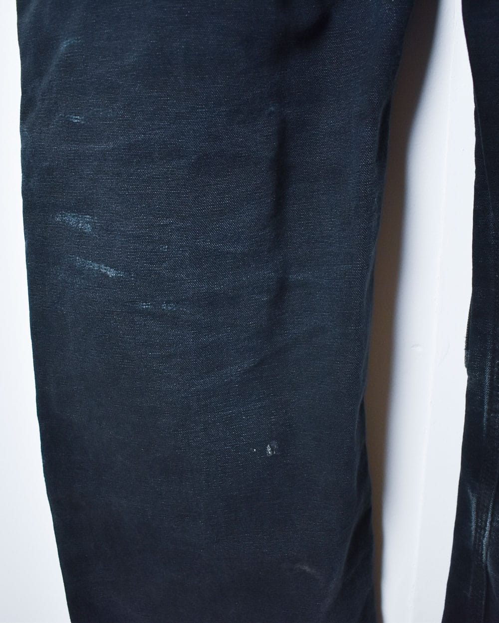 Black Carhartt Distressed Double Knee Carpenter Jeans - W38 L32