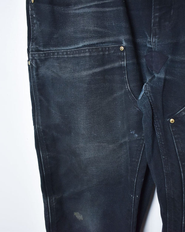 Black Carhartt Distressed Double Knee Carpenter Jeans - W38 L32