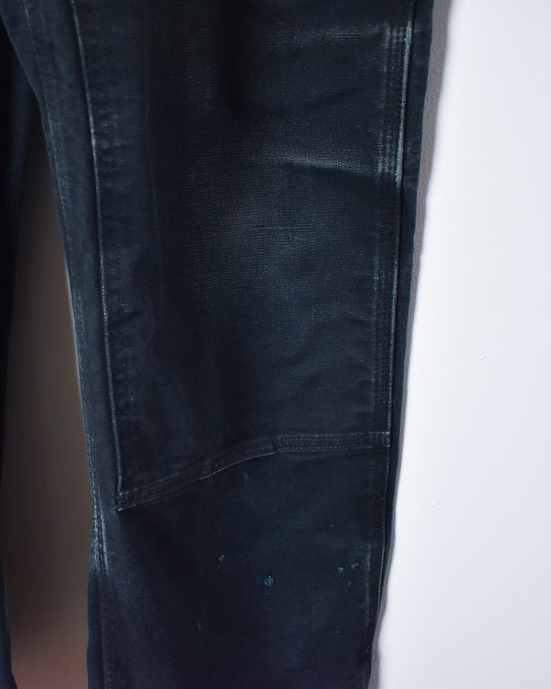 Black Carhartt Distressed Double Knee Carpenter Jeans - W38 L32
