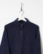 Ralph Lauren Women's 1/4 Zip Sweatshirt - X-Large - Domno Vintage 90s, 80s, 00s Retro and Vintage Clothing 