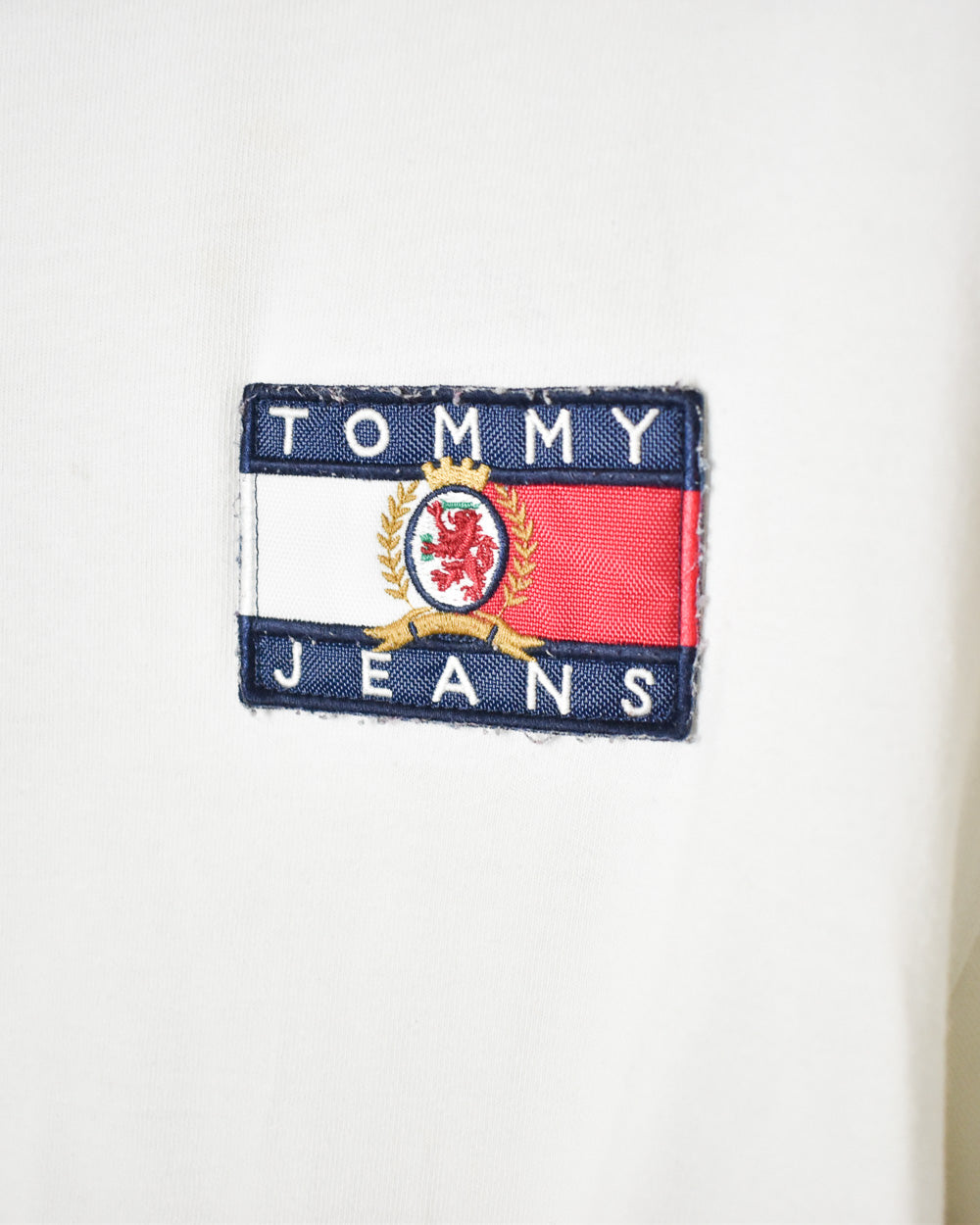 White Tommy Jeans Long Sleeved T-Shirt - Medium