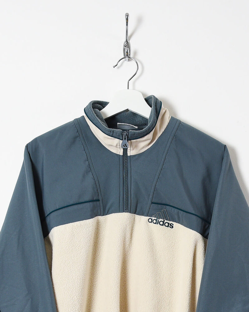 Adidas 1/4 Zip Colour Block Fleece - Medium - Domno Vintage 90s, 80s, 00s Retro and Vintage Clothing 
