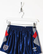 Navy Umbro 1990/92 England Home Shorts - Small