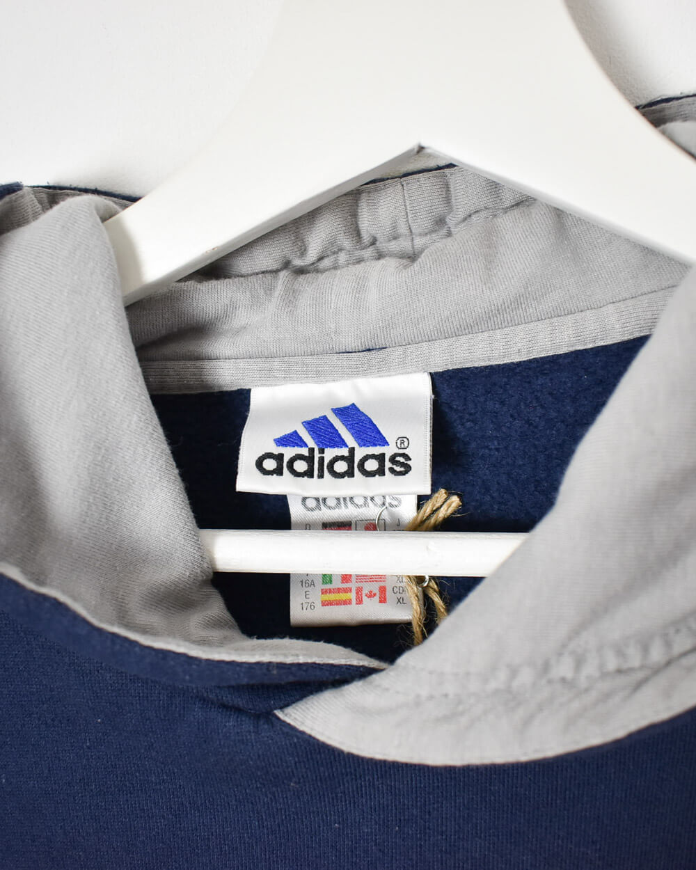 Adidas Athletic Club Hoodie - Small - Domno Vintage 90s, 80s, 00s Retro and Vintage Clothing 