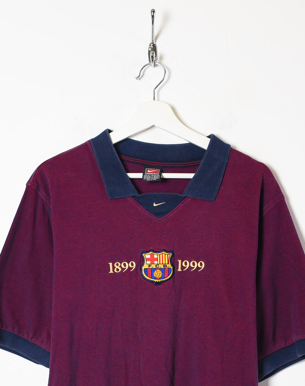 Maroon Nike Team FC Barcelona 100 Years Polo Shirt - Medium