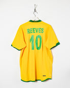 Yellow Nike Brazil 2006/08 Home Football Shirt - X-Large