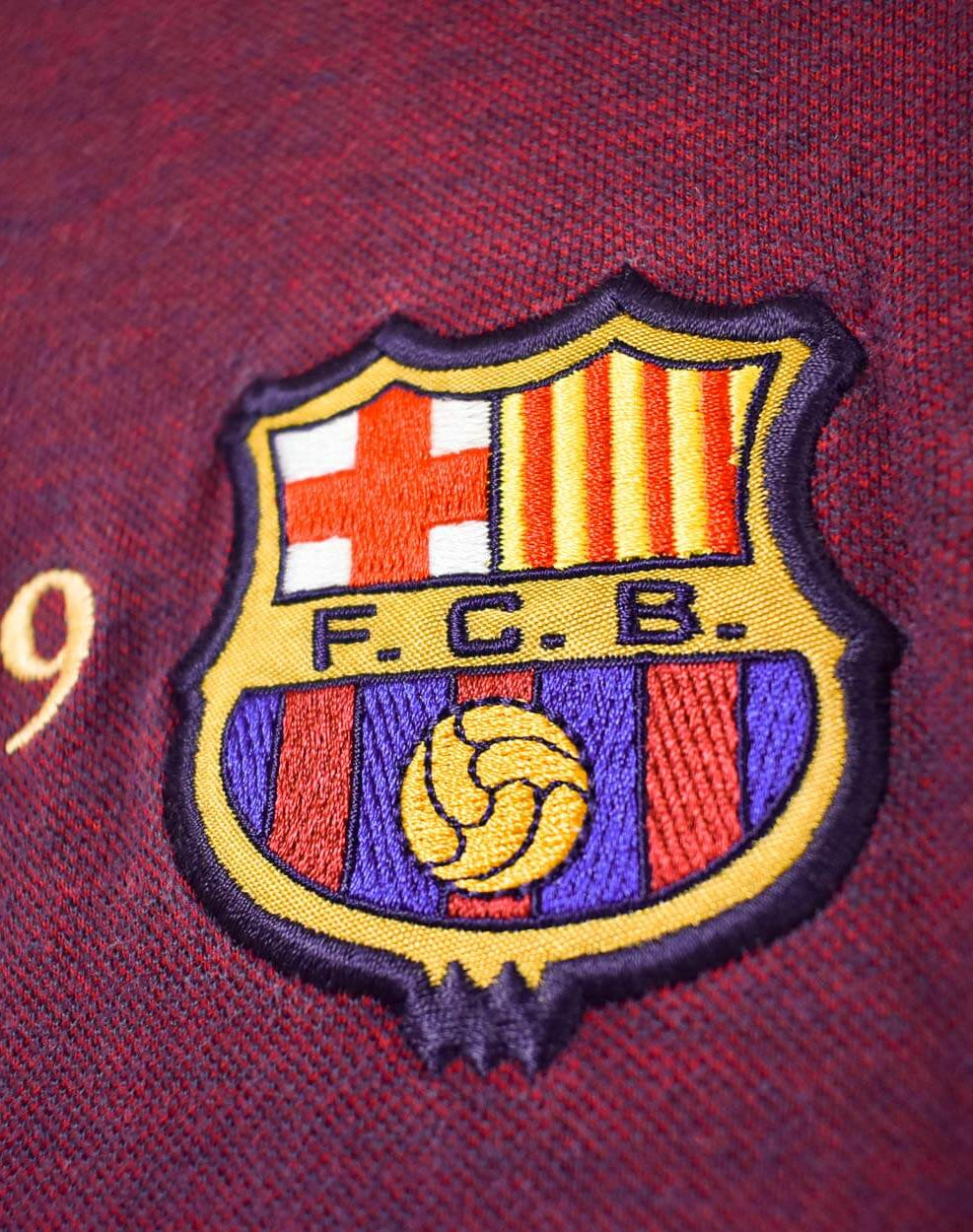 Maroon Nike Team FC Barcelona 100 Years Polo Shirt - Medium
