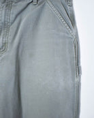 Khaki Carhartt Flannel Lined Carpenter Jeans - W36 L32