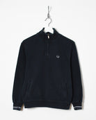 Fred Perry 1/4 Zip Sweatshirt - X-Small - Domno Vintage 90s, 80s, 00s Retro and Vintage Clothing 