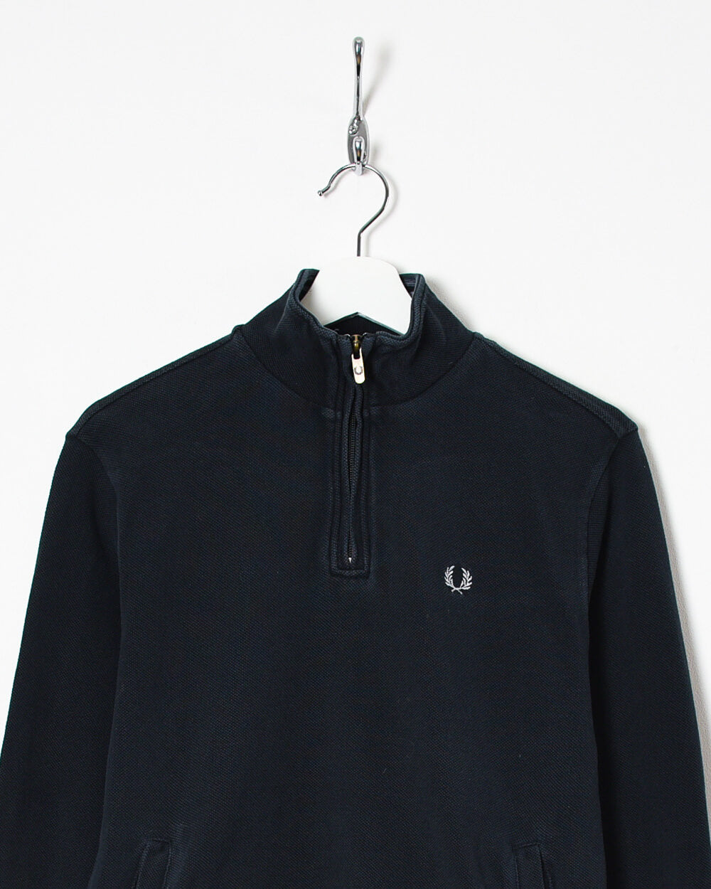 Fred Perry 1/4 Zip Sweatshirt - X-Small - Domno Vintage 90s, 80s, 00s Retro and Vintage Clothing 