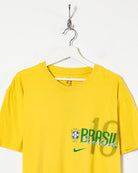Yellow Nike Brazil Ronaldinho T-Shirt - Large