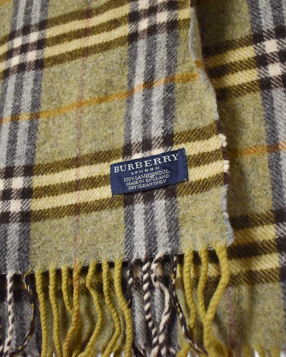 Khaki Burberry Lambswool Scarf