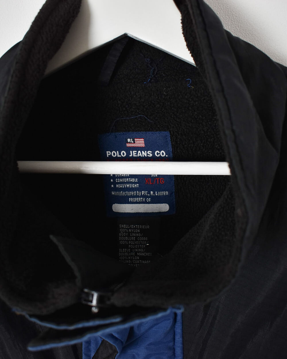 Ralph Lauren Polo Jeans Co. Fleece Lined Winter Coat - X-Large - Domno Vintage 90s, 80s, 00s Retro and Vintage Clothing 