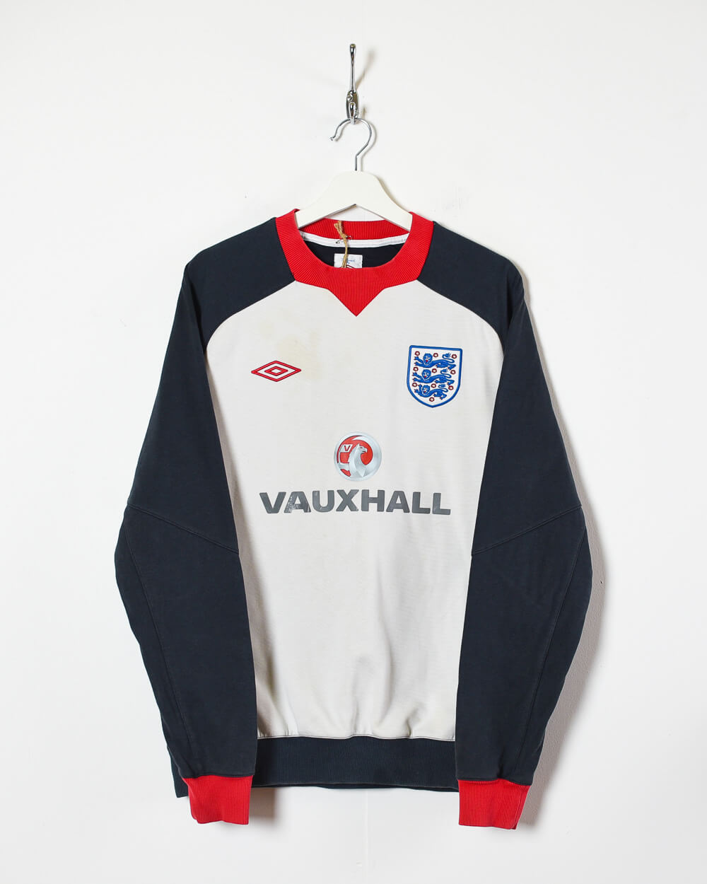 White Umbro England Vauxhall Football Sweatshirt - Medium