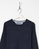 Tommy Hilfiger Knitted Sweatshirt - Large - Domno Vintage 90s, 80s, 00s Retro and Vintage Clothing 