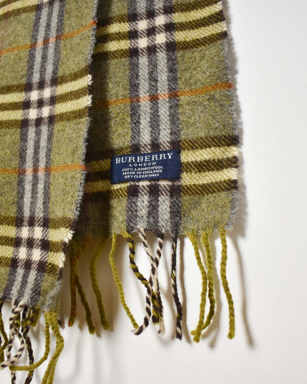 Khaki Burberry Lambswool Scarf