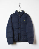 Navy Polo Ralph Lauren Women's Puffer Jacket - Large 