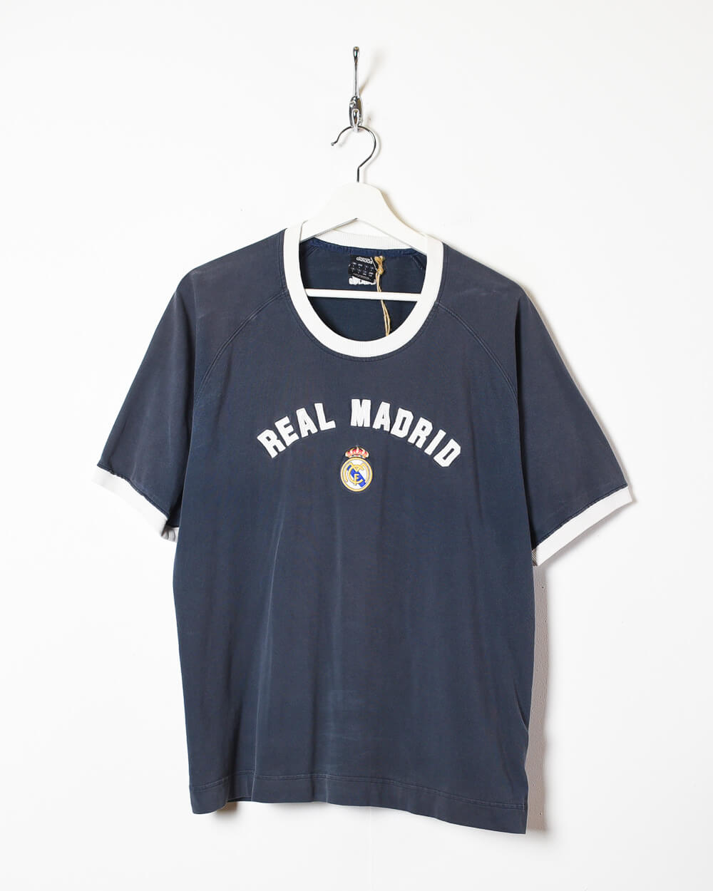 Navy Adidas Real Madrid 2007/08 T-Shirt - Medium