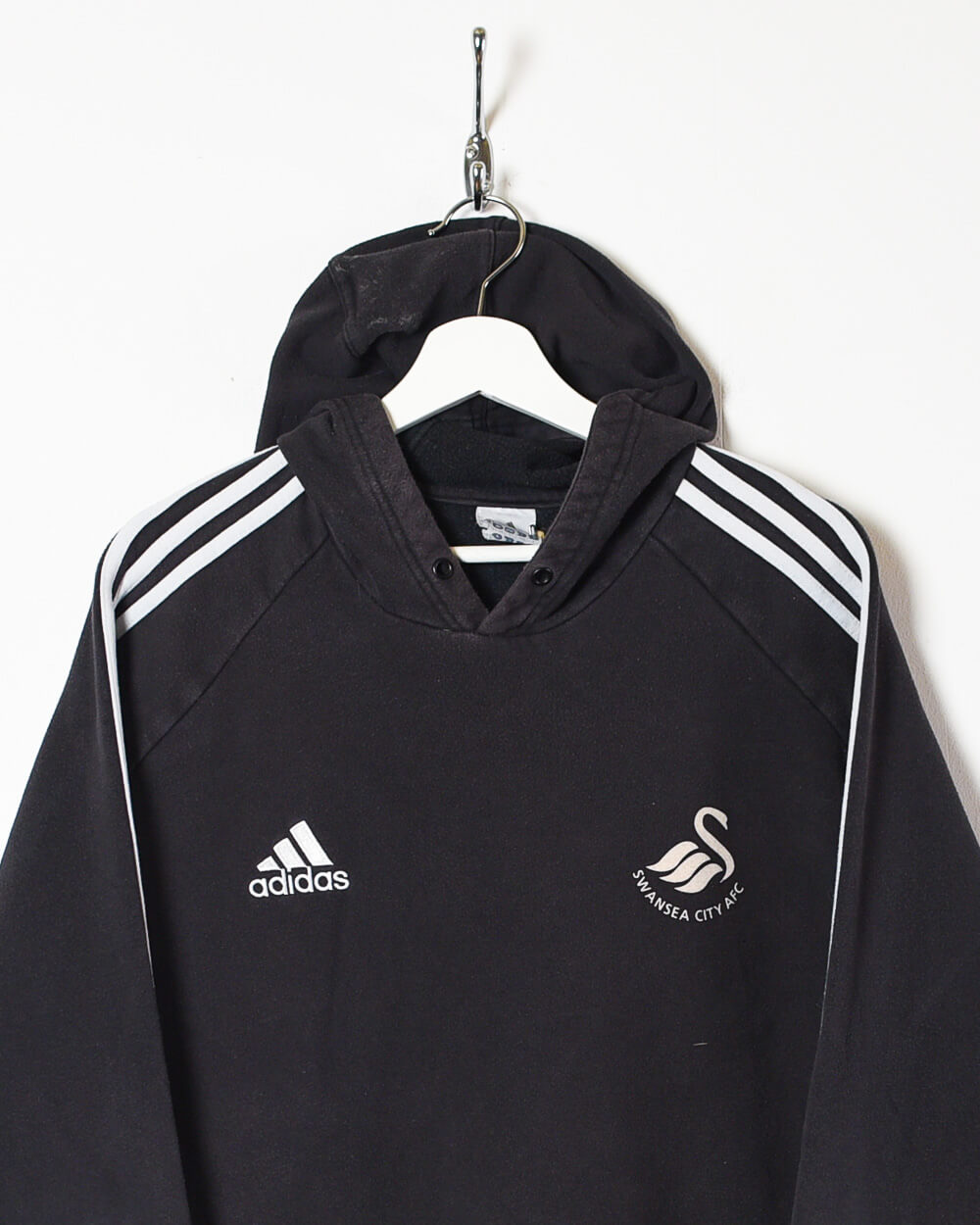 Black Adidas  Swansea City AFC Hoodie - Large