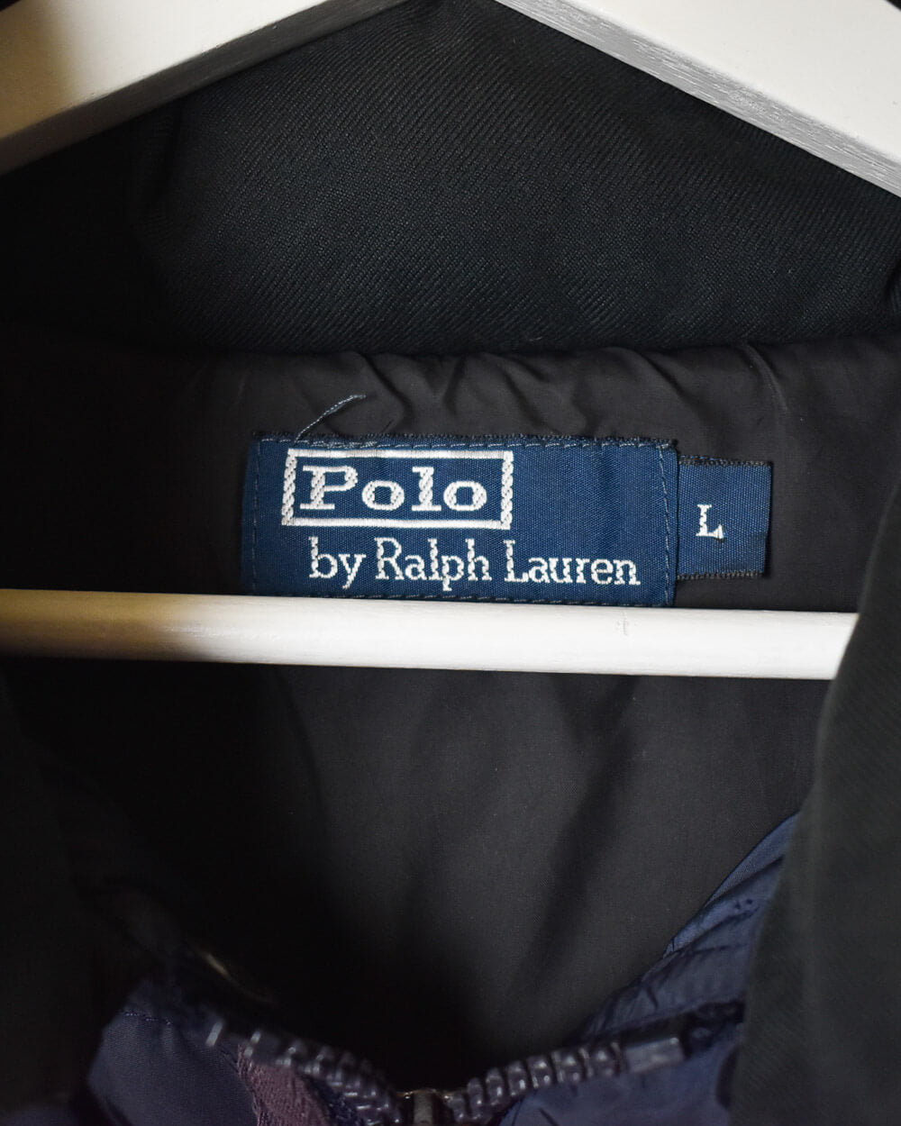 Navy Polo Ralph Lauren Women's Puffer Jacket - Large 