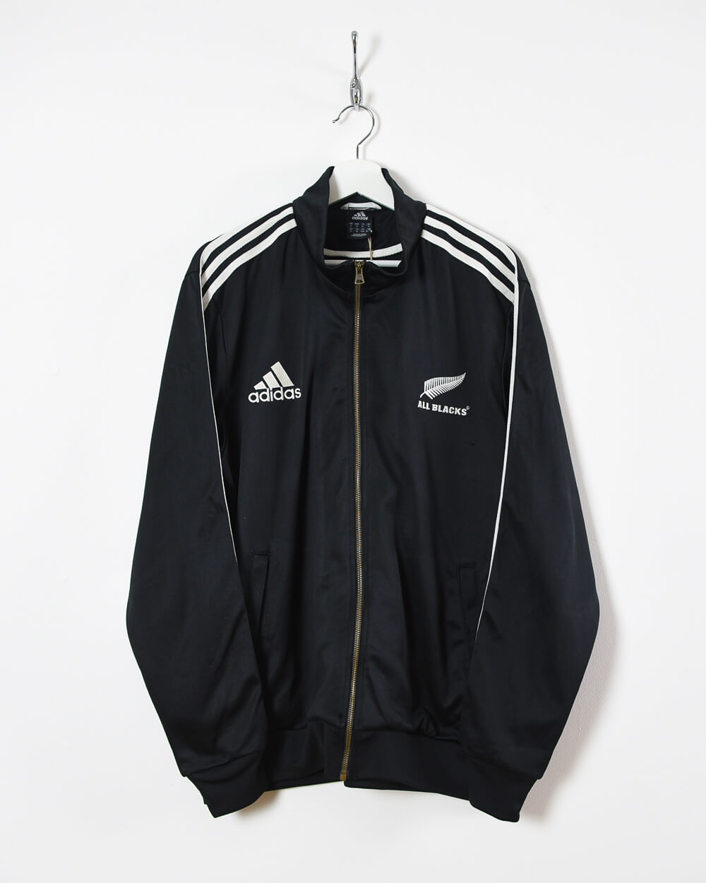 Adidas New Zealand All Blacks Tracksuit Top - Large - Domno Vintage 90s, 80s, 00s Retro and Vintage Clothing 