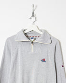 Adidas 1/4 Zip Sweatshirt - Medium - Domno Vintage 90s, 80s, 00s Retro and Vintage Clothing 