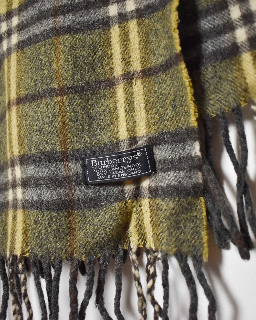 Navy Burberry Lambswool Scarf