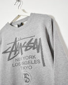 Stussy New York Los Angeles Tokyo London Paris Sweatshirt - Small - Domno Vintage 90s, 80s, 00s Retro and Vintage Clothing 