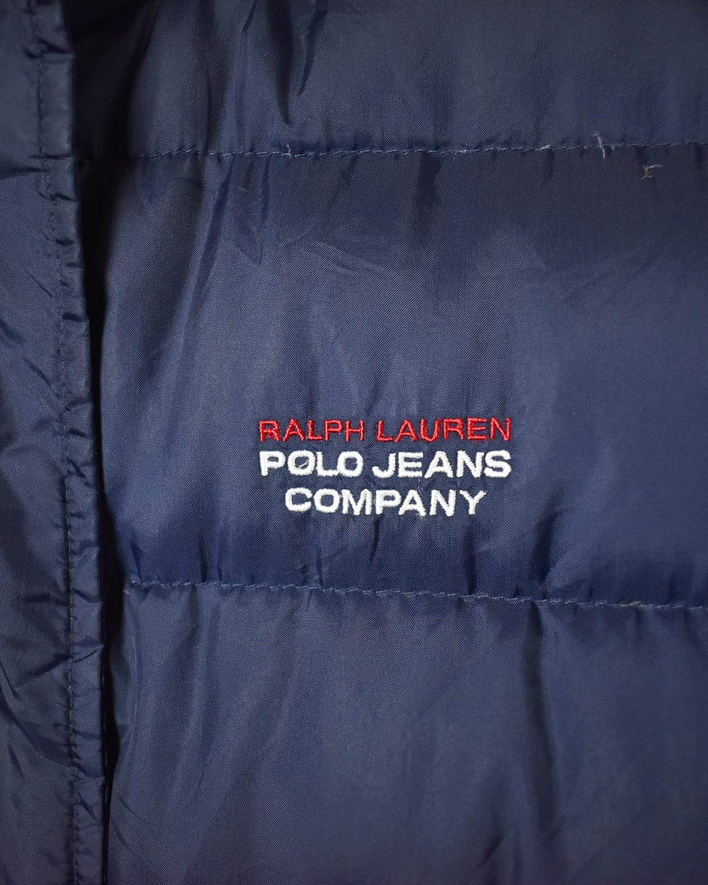 Navy Ralph Lauren Polo Jeans Women's Puffer Jacket - Medium 