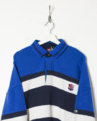 Blue Angelo Wrick Golf Collared Sweatshirt - X-Large