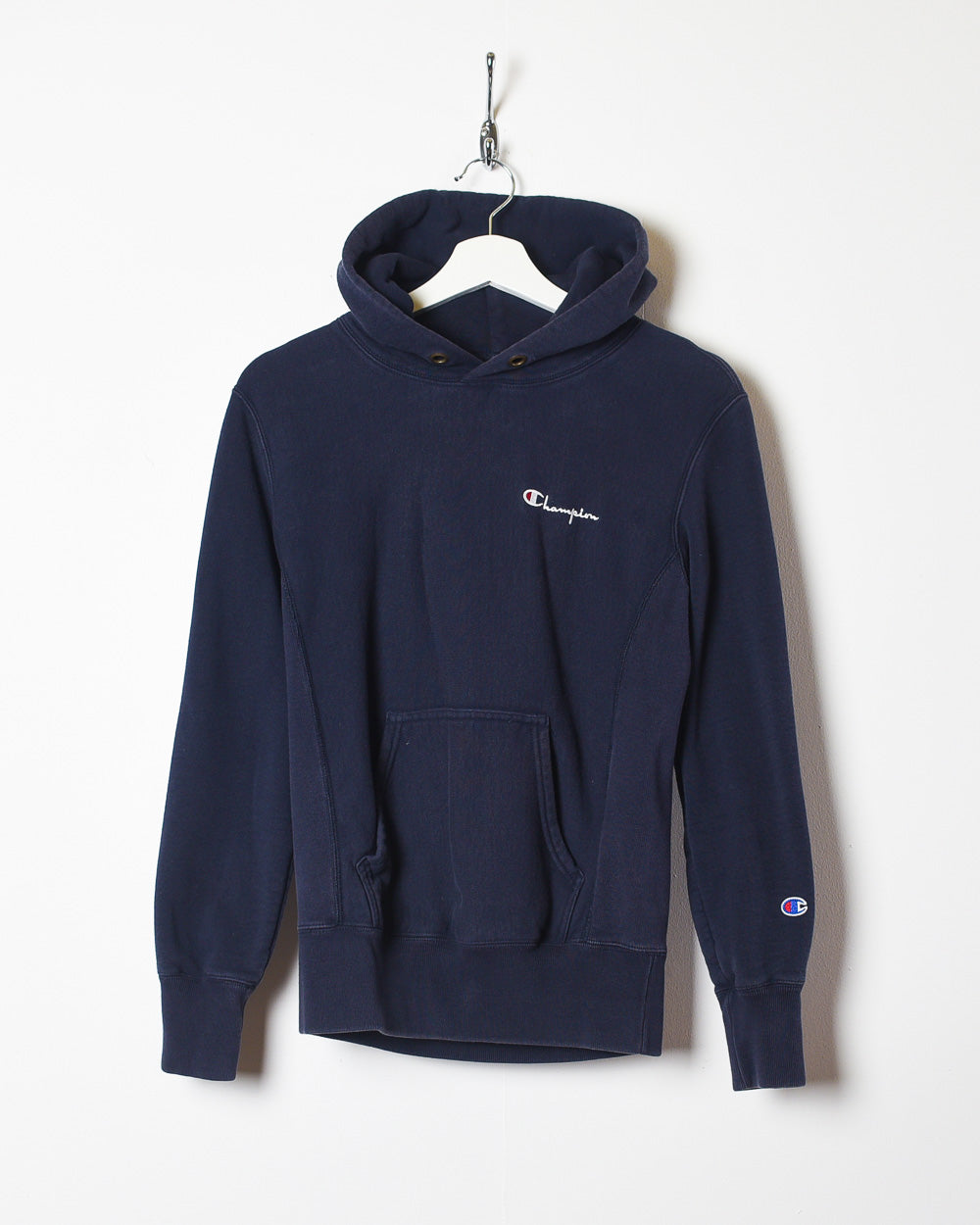 Navy Champion Reverse Weave Hoodie - X-Small