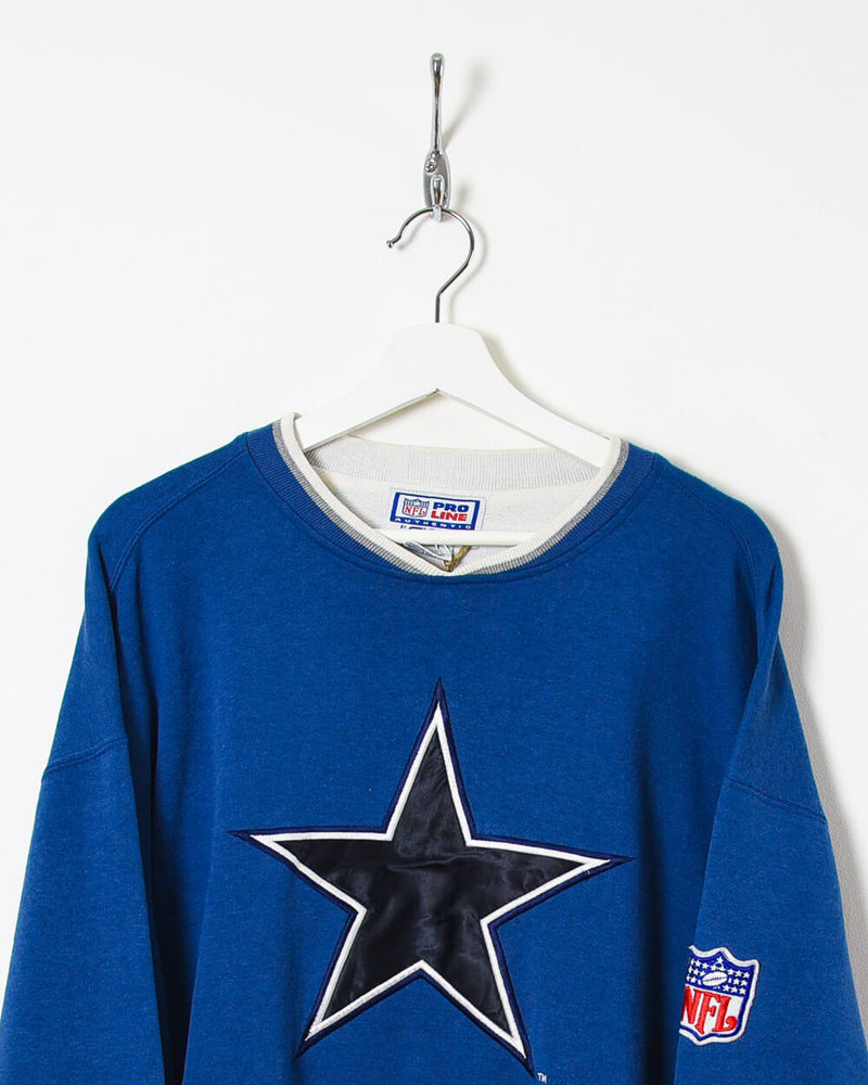 Vintage 00s Cotton Mix Blue Dallas Cowboys Sweatshirt - X-Large– Domno  Vintage