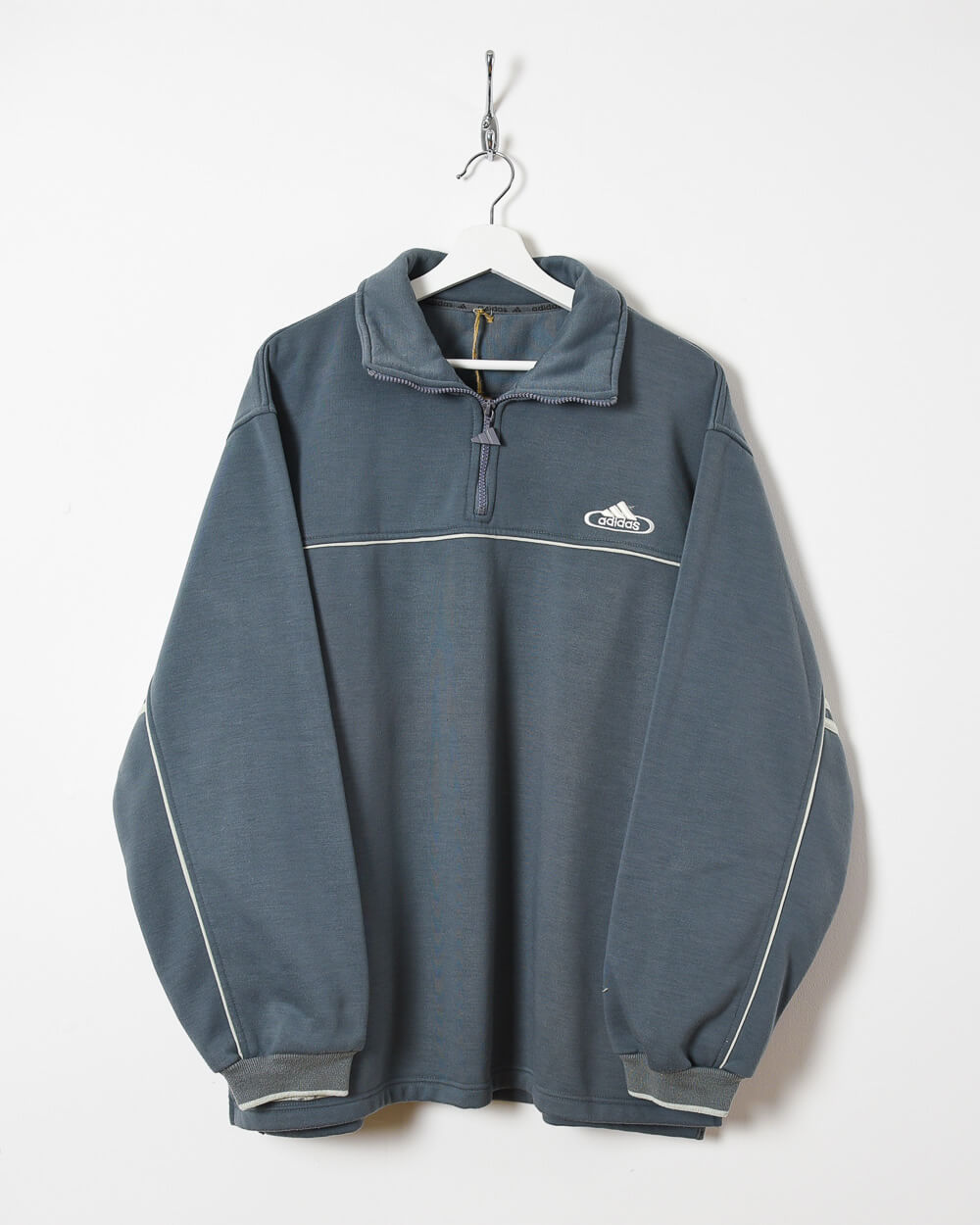 Adidas 1/4 Zip Sweatshirt - X-Large - Domno Vintage 90s, 80s, 00s Retro and Vintage Clothing 