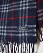 Navy Burberry Lambswool Scarf