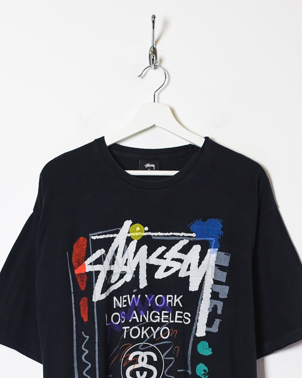 Black Stussy Graphic T-Shirt - X-Large