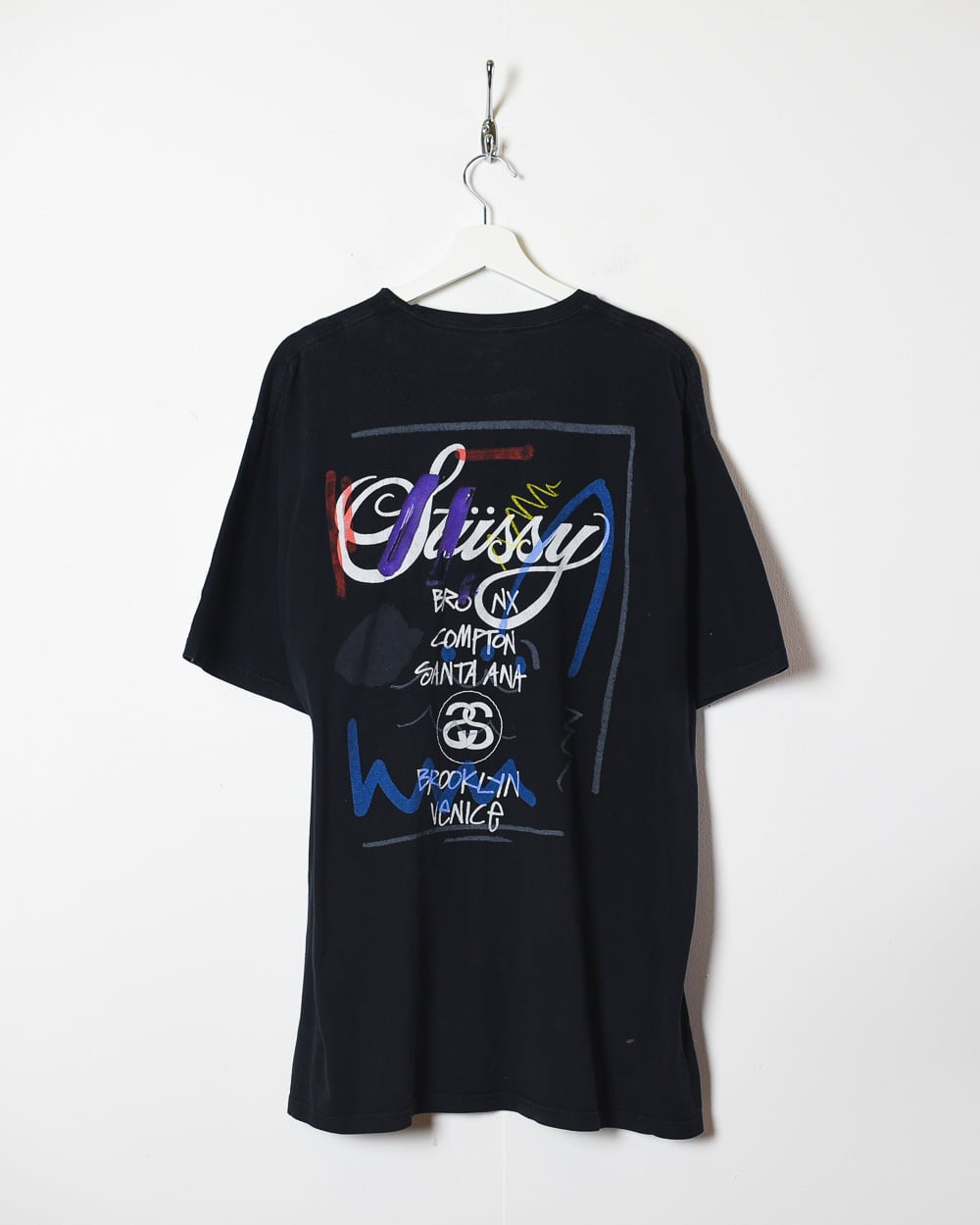 Black Stussy Graphic T-Shirt - X-Large