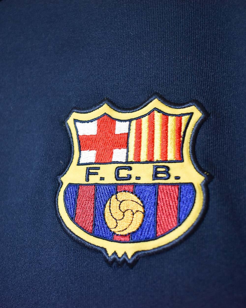 Navy Nike Barcelona 2001/02 Training Sweatshirt - X-Large