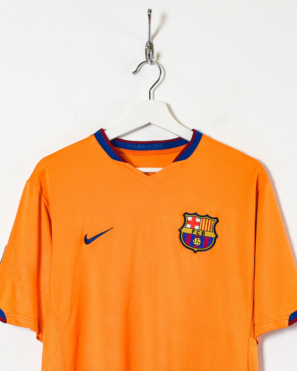Orange Nike Barcelona 2006/07 Away Football Shirt - Large