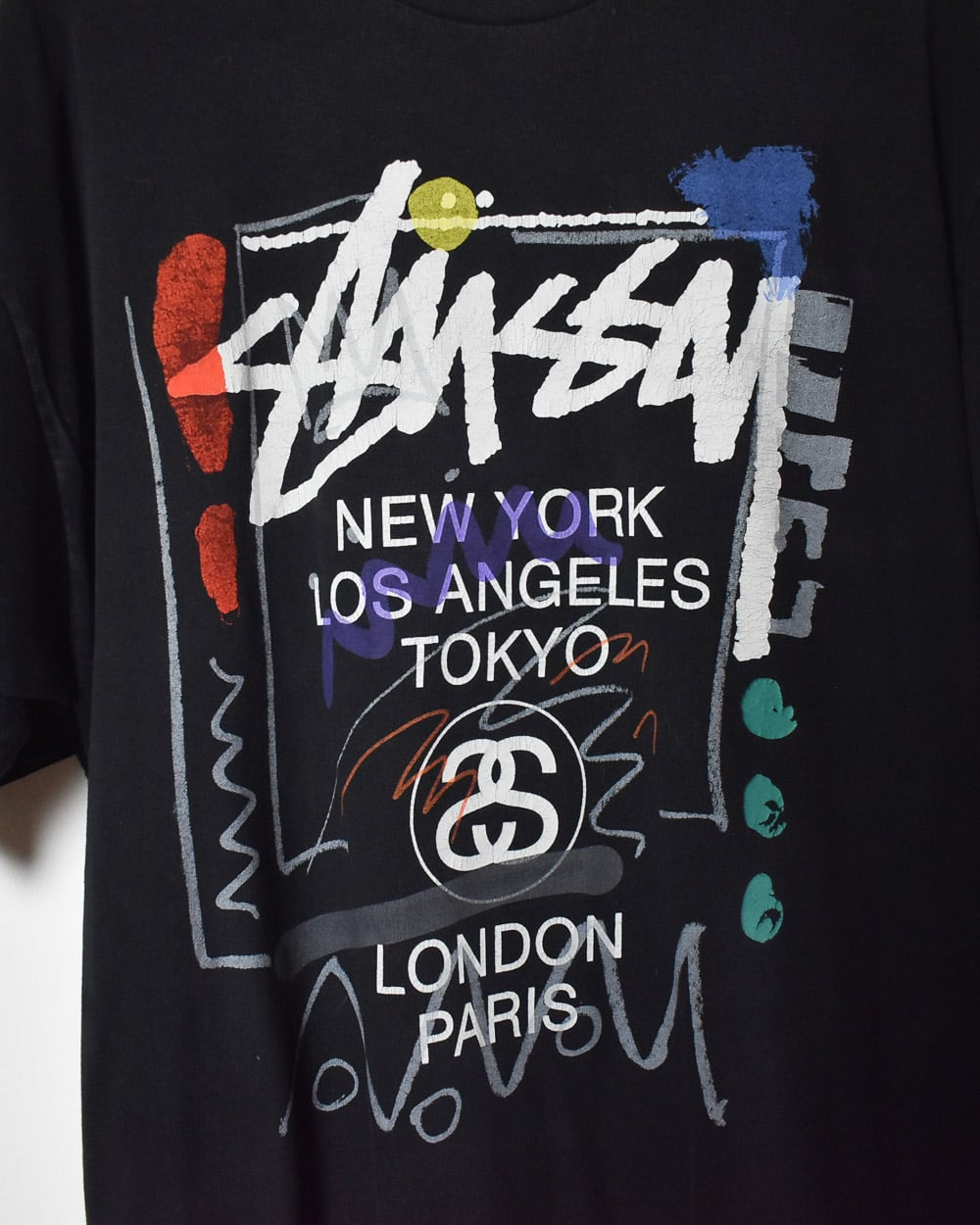 Black Stussy Graphic T-Shirt - X-Large