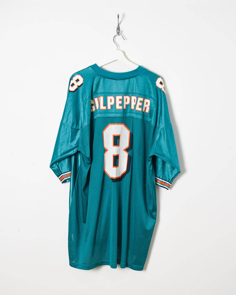 Vintage 90s Nylon Blue Reebok Miami Dolphins NFL Jersey - XX-Large