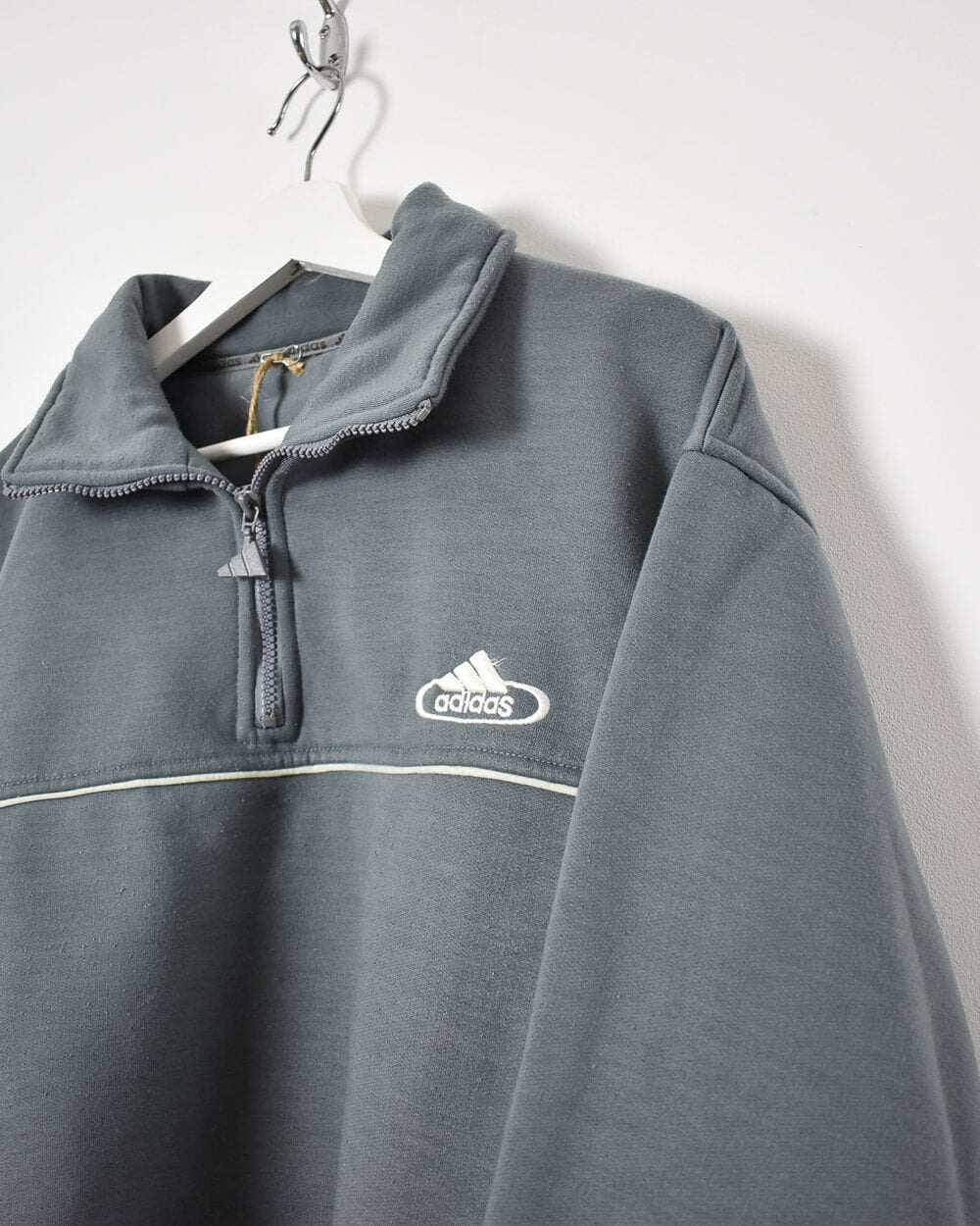 Adidas 1/4 Zip Sweatshirt - X-Large - Domno Vintage 90s, 80s, 00s Retro and Vintage Clothing 